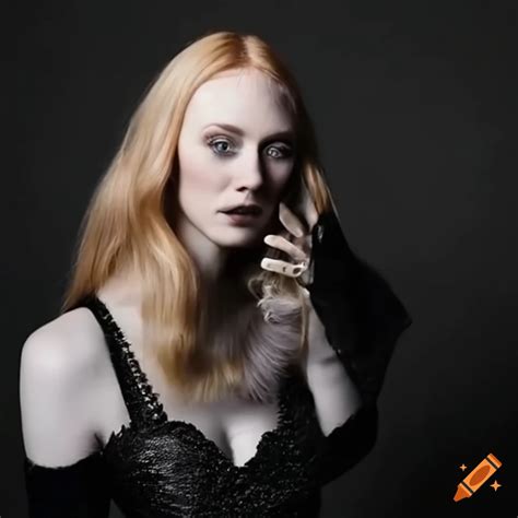 Actress deborah ann woll transforming into a scared tabby cat on Craiyon