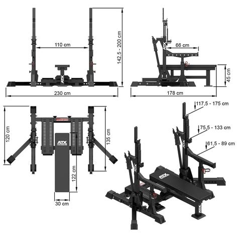 ATX Competition Powerlifting Combo Rack | Bancos de pesas, Press de banca, Sentadillas