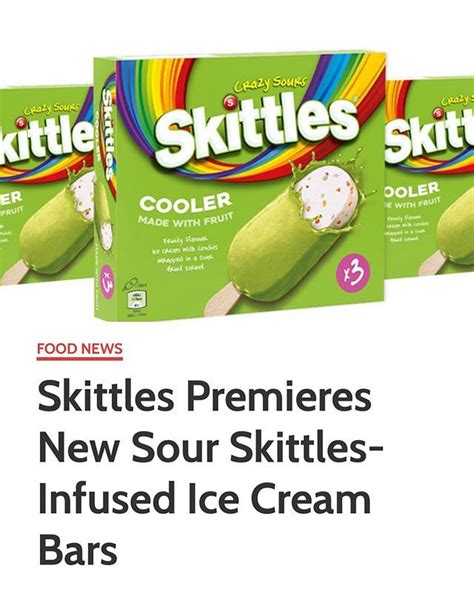 foodbeast SKITTLES ICE CREAM BARS 🍬🍦// @skittles just launched Crazy Sour Skittles Coolers ...