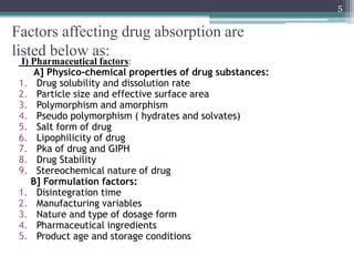 Factors affecting drug absorption | PPT