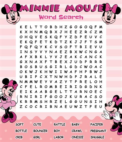 Minnie Mouse Word Search - 10 Free PDF Printables | Printablee