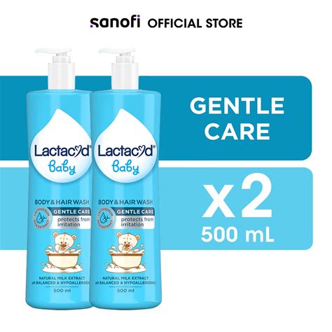 Lactacyd Baby Wash Gentle Care 500ml - Body & Hair Wash (Bundle of 2 ...