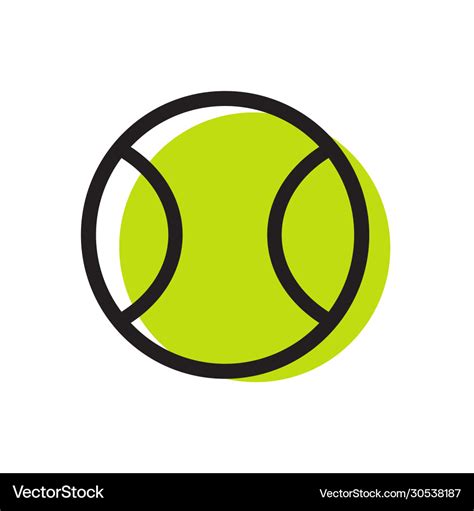 Simple tennis ball logo icon design Royalty Free Vector