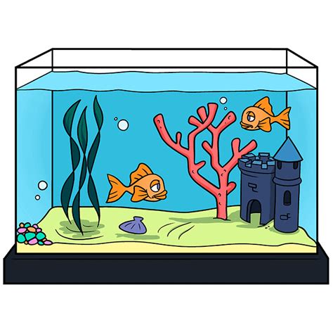 How to Draw a Fish Tank - Really Easy Drawing Tutorial