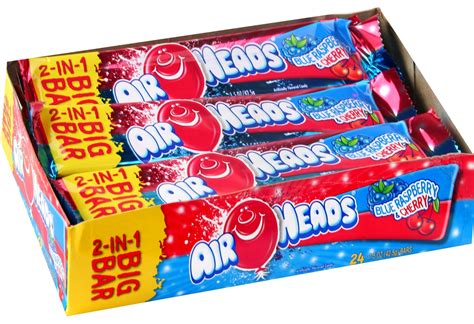 Airheads 2-in-1 Blue Raspberry and Cherry - 24-Count • Oh! Nuts®