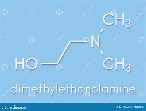 Dimethylaminoethanol (dimethylethanolamine, DMEA, DMAE) Molecule. 3D ...