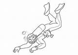 Printable Scuba Diver Coloring Page  Free Coloring Pages For sketch template