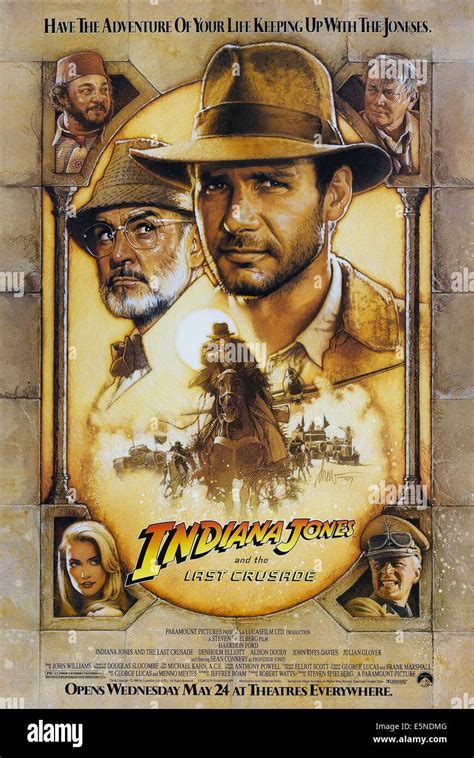 Indiana jones the last crusade poster hi-res stock photography and ...