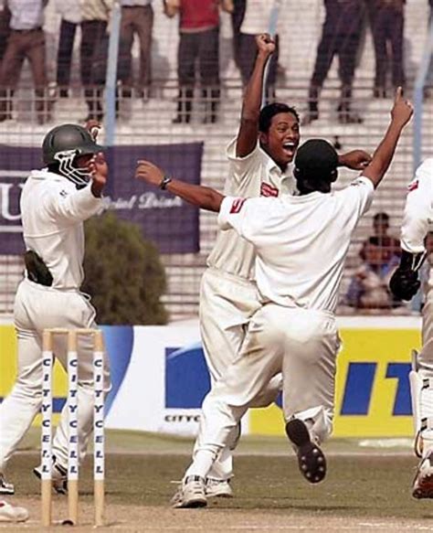 Enamul Haque celebrates the moment of victory | ESPNcricinfo.com