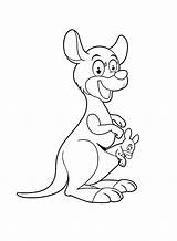 Cartoon Mother And Baby Kangaroo coloring Page  Download Print Or sketch template