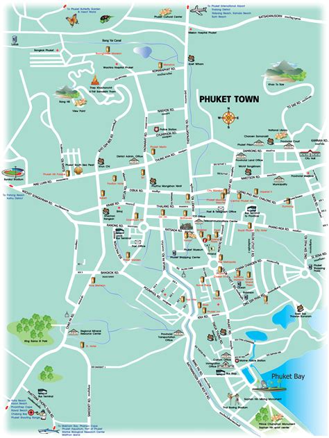 Phuket Town Tourist Map - Phuket Thailand • mappery