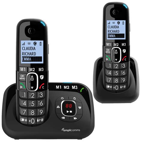 Buy AmplicommsBigTel 1582 Cordless Big Button Phone for Elderly with Answer Machine Plus ...