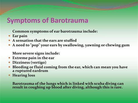 PPT - Barotrauma PowerPoint Presentation, free download - ID:7935101