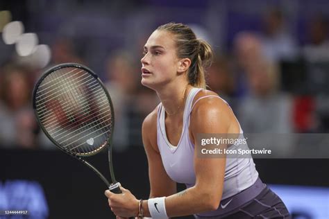 Aryna Sabalenka receives serve during the WTA Finals on November 2,... News Photo - Getty Images