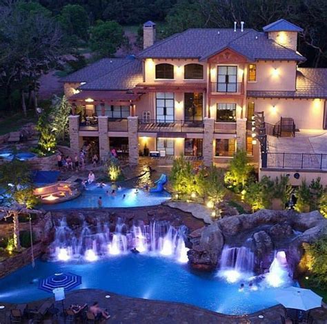 Massive mansion with multi level pools | Swimming Pools, Big Pools, Big ...