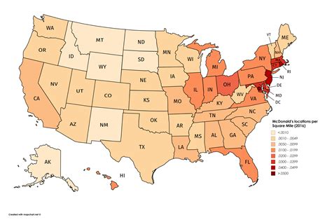 Map Of Mcdonald's In The Us - Printable Map Of The US