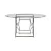 Shane 54 in. Silver Glass Round Dining Table GW120ST54 - The Home Depot