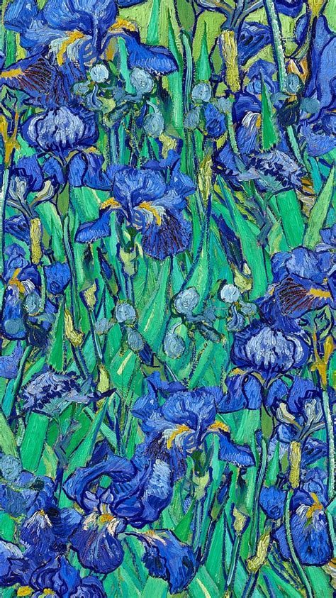 Van Gogh's Irises mobile wallpaper, | Premium Photo Illustration - rawpixel