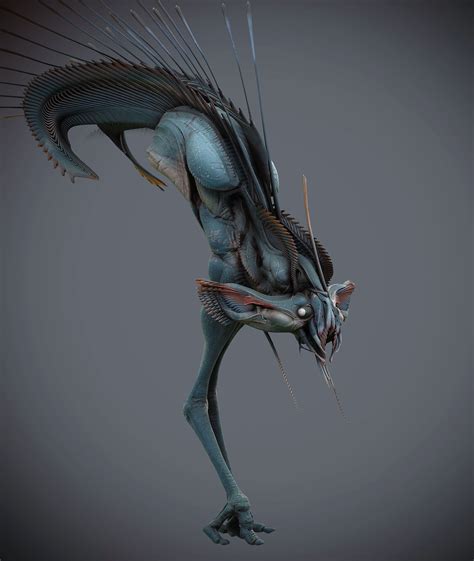 ArtStation - Alien Bird Guy, Tyler Smith | Character design alien, Alien concept art, Alien ...