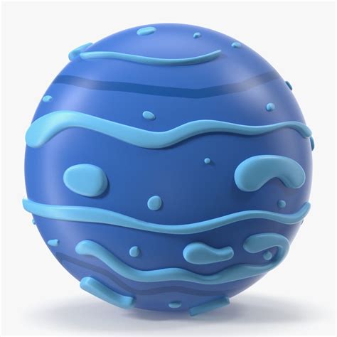 Cartoon Planet Neptune 3D Model $39 - .3ds .blend .c4d .fbx .max .ma ...