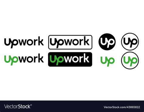 Icon upwork platform for freelancers Royalty Free Vector