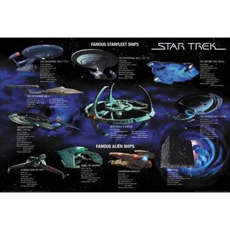 STAR TREK POSTER FAMOUS STARFLEET SHIPS COLLAGE - Posters buy now in ...