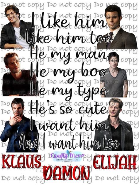 The Vampire Diaries Like Him Damon Elijah & Klaus Only - Etsy