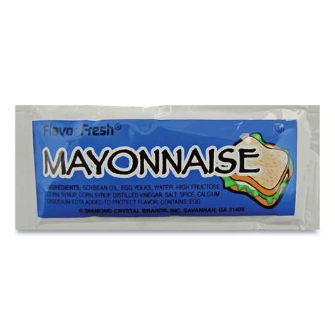 Flavor Fresh Condiment Packets, Mayonnaise, 0.32 oz Packet, 200/Carton ...