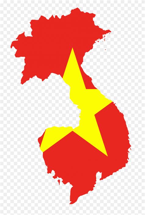 Flag Map Of Greater Vietnam - Vietnam Flag PNG - FlyClipart