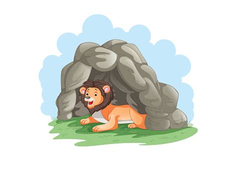 A Lion In The Den Stock Illustration - Download Image Now - Rabbit ...