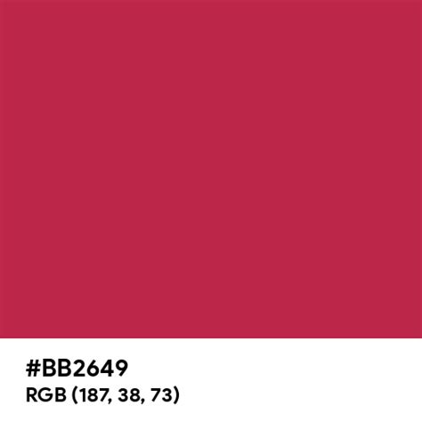 Viva Magenta color hex code is #BB2649