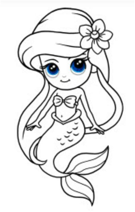 Easy Ariel Coloring Pages - Dejanato