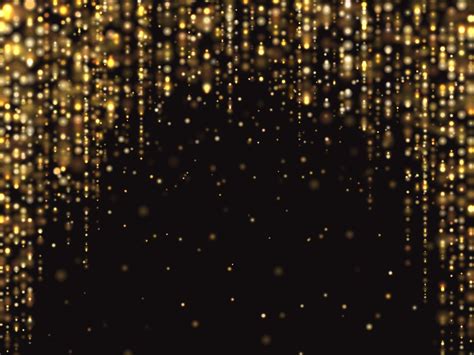 Abstract gold glitter lights vector background with falling sparkle du By Microvector ...