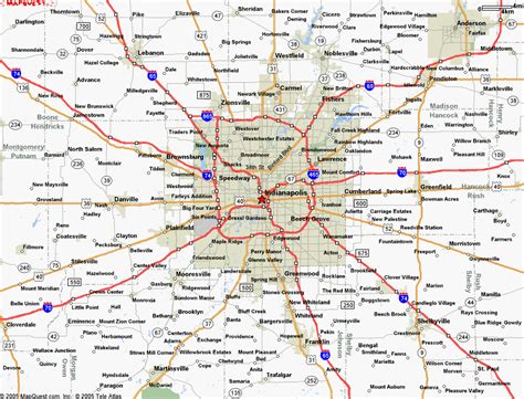 Map of Indianapolis IN