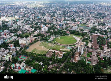 Khulna, Bangladesh - June 10, 2021: The bird's-eye view of Khulna city ...