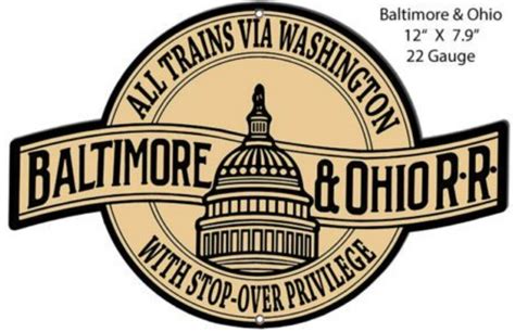 B&O Railroad Sign Baltimore and Ohio - MrTrain