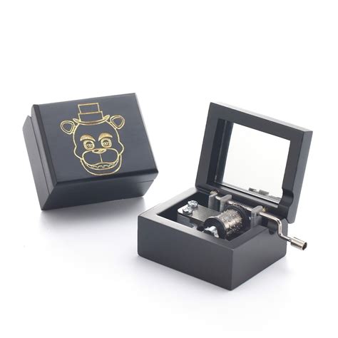 Black Engrave Five Nights At Freddy's Hand Crank Music Box ♫ | eBay