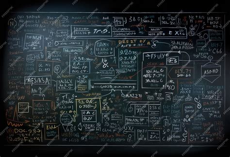 Premium AI Image | A chalkboard filled with mathematical equations