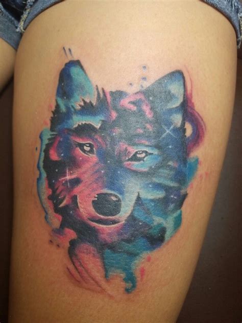 #wolf #galaxy #tattoo | Wolf tattoo, Cool tattoos, Tattoos