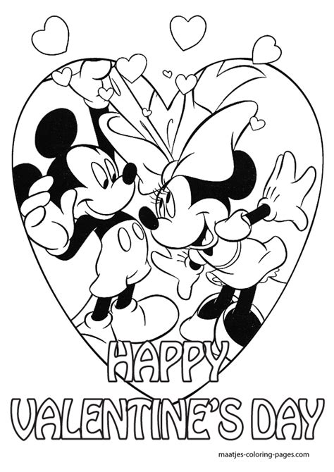 Mickey Mouse Valentines Day coloring pages for kids