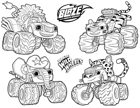 Blaze And The Monster Machines Printable Coloring Pages at GetDrawings | Free download