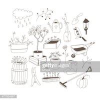 Gardening Tools (Sketch) Stock Clipart | Royalty-Free | FreeImages