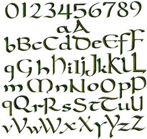 9 Celtic Letter Fonts Images - Celtic Font, Irish Celtic Font Alphabet ...