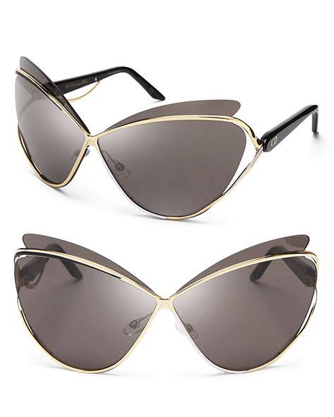 Dior Audacieuse Metal Cat Eye Sunglasses in Gold | Lyst