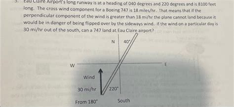 Solved long. The cross wind component for a Boeing 747 is 18 | Chegg.com