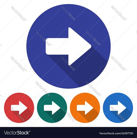 Right direction arrow icon Royalty Free Vector Image