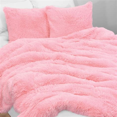 Amazon.com: KB & Me Sweet JoJo Designs Boho Chic Bohemian Pink Fuzzy Faux Fur Plush Duvet ...