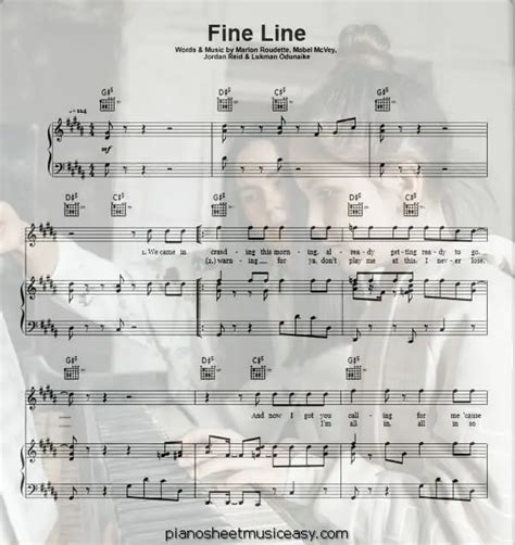 fine line sheet music - G minor