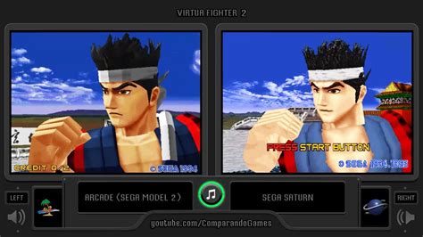 Virtua Fighter 2 (Arcade vs Sega Saturn) Side by Side Comparison - YouTube