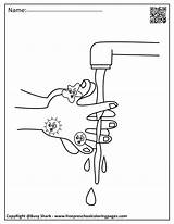 Wash Hands Coloring Sheet sketch template